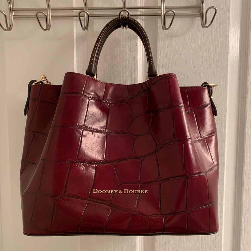 Dooney & Burke large Barlow Satchel in Burgundy